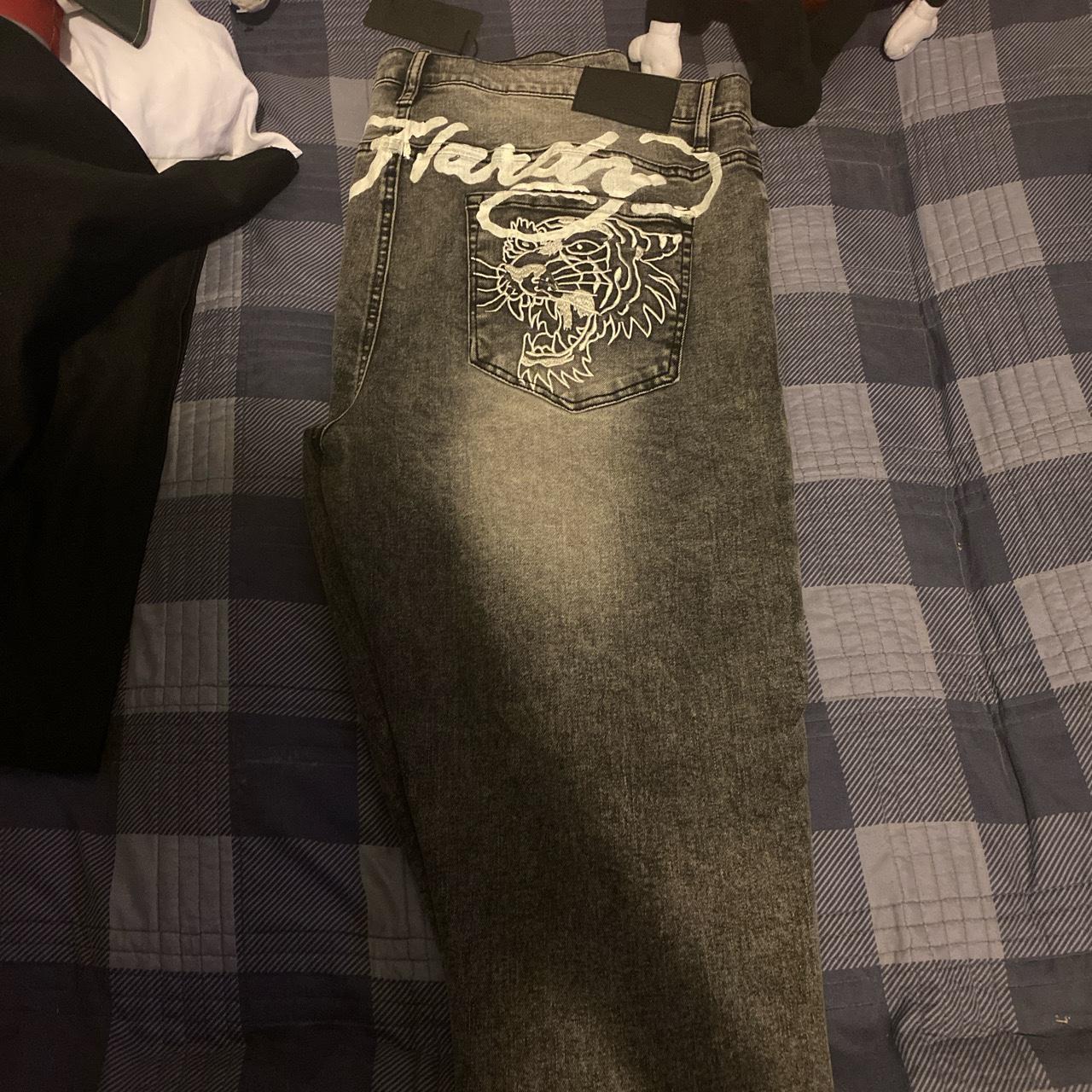 Ed hardy grey denim - Depop