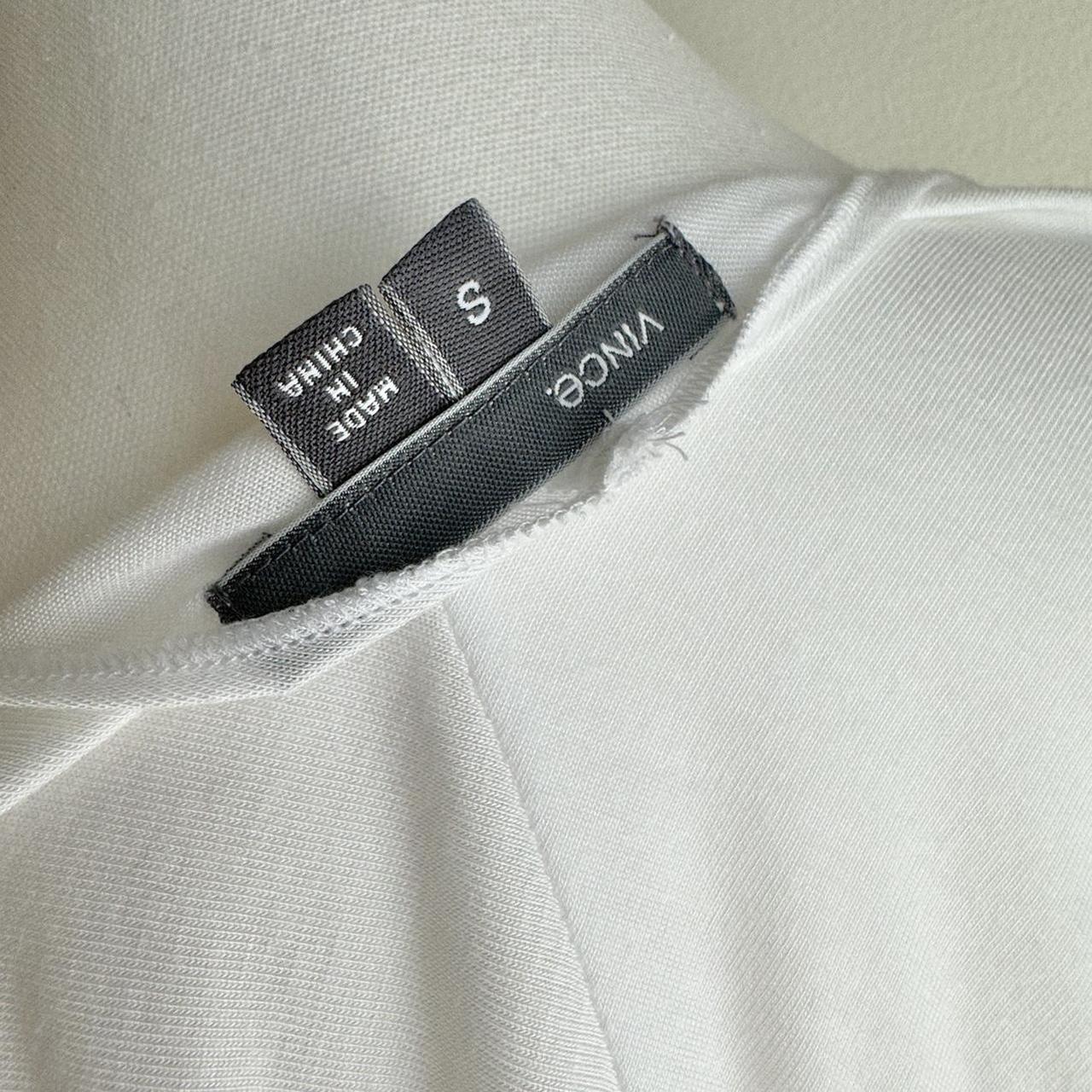 vince women's white t shirt