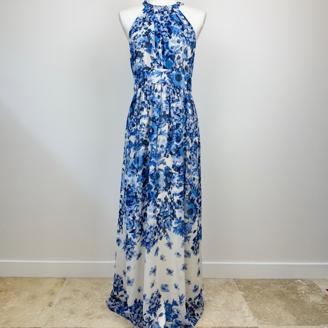 Eliza j blue on sale floral maxi dress