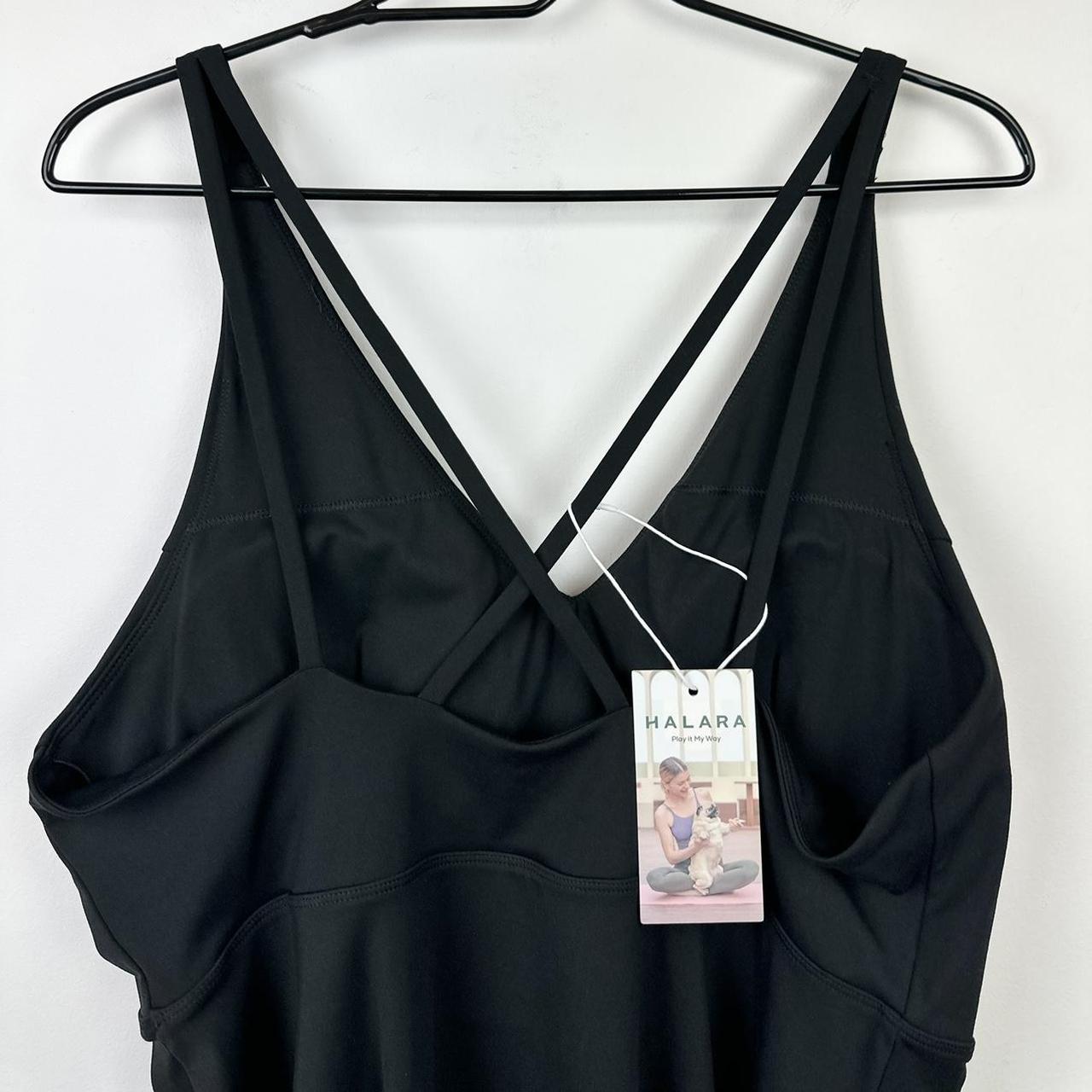 Halara Cloudful Dress XL Black Backless Crisscross - Depop