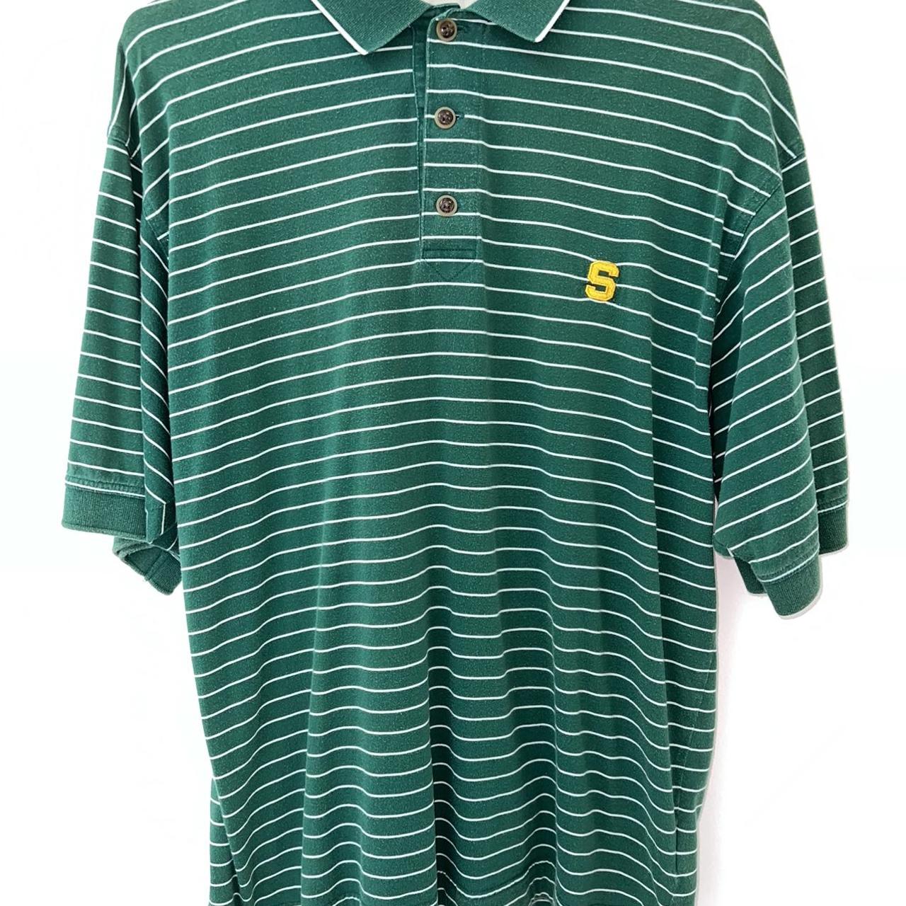 Cutter & Buck Men's Green and Yellow Polo-shirts
