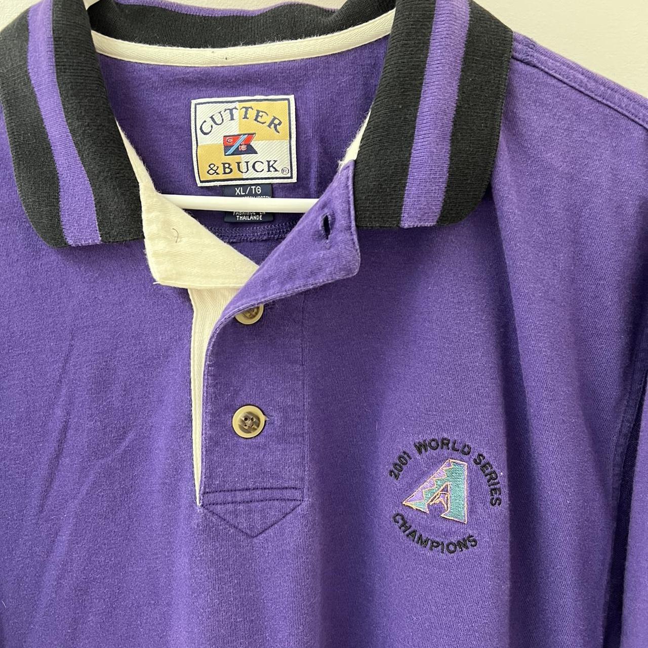Cutter & Buck Men's Purple and Black Polo-shirts