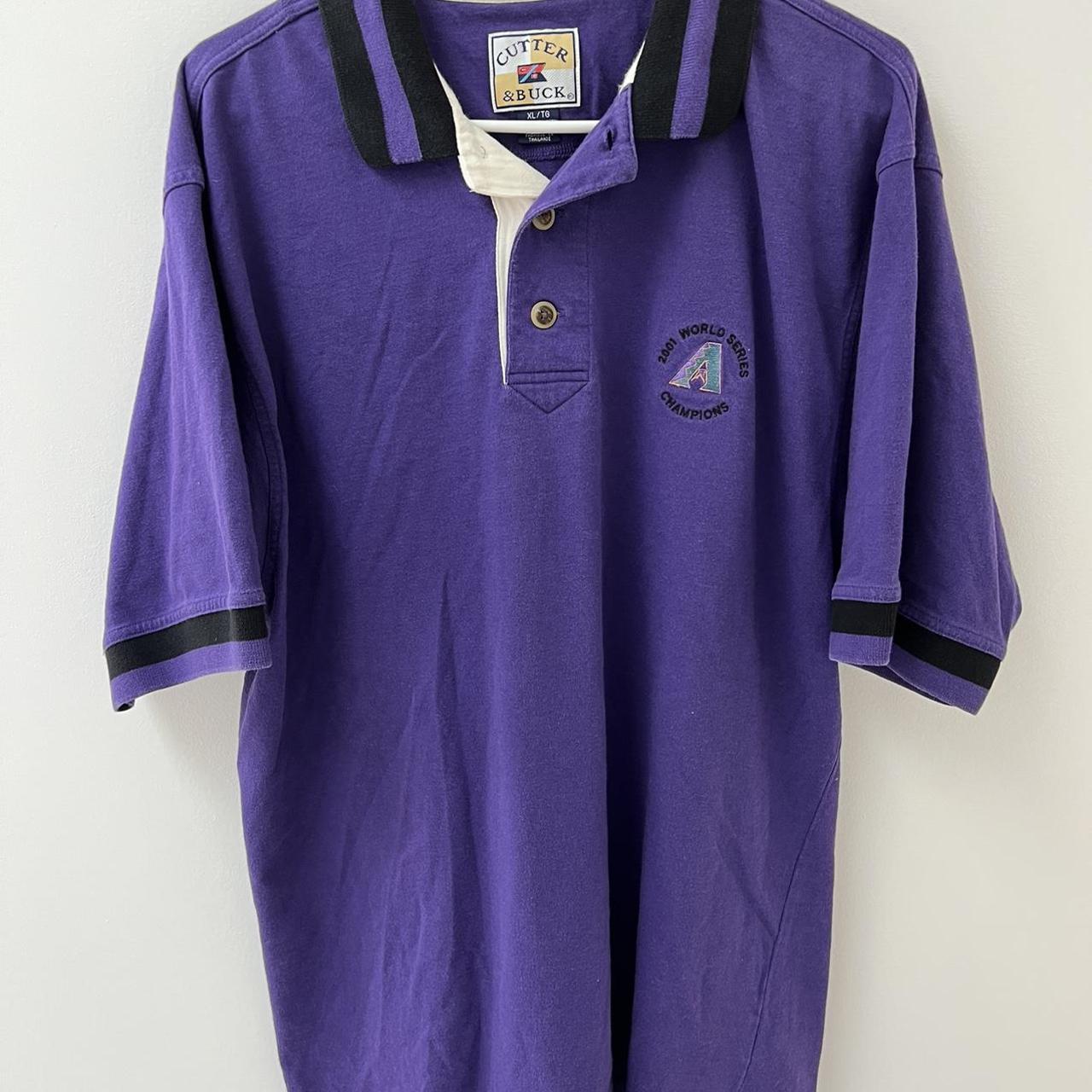 Cutter & Buck Men's Purple and Black Polo-shirts (2)