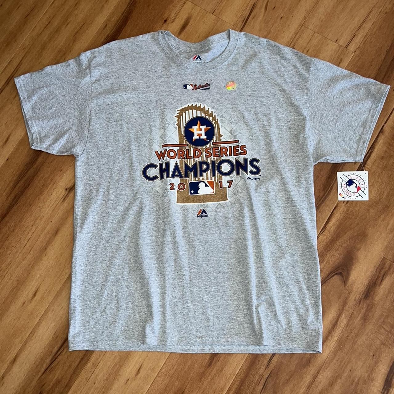 2017 Houston Astros World Series Shirt Authentic - Depop