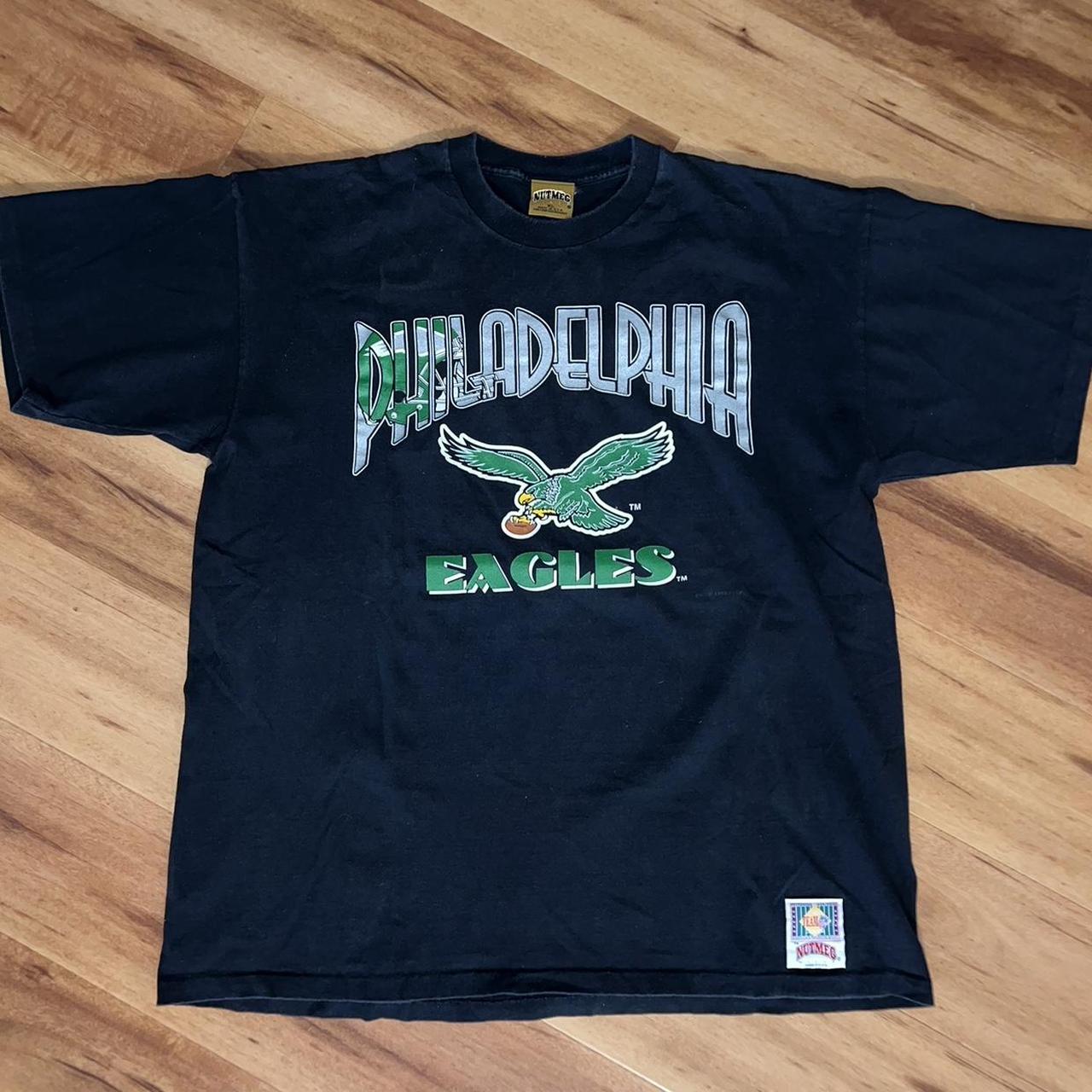 NFL Philadelphia Eagles Football T-Shirt Nutmeg 1993 Green XL Tee Shirt USA