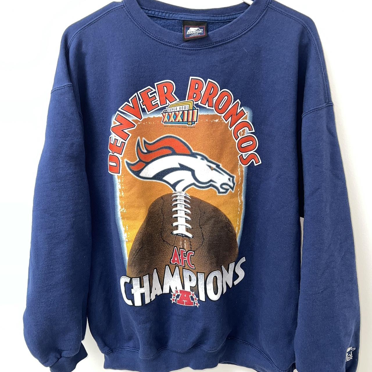 Denver Broncos Sweatshirt Men Large NFL Football Pullover Starter Vintage  90s