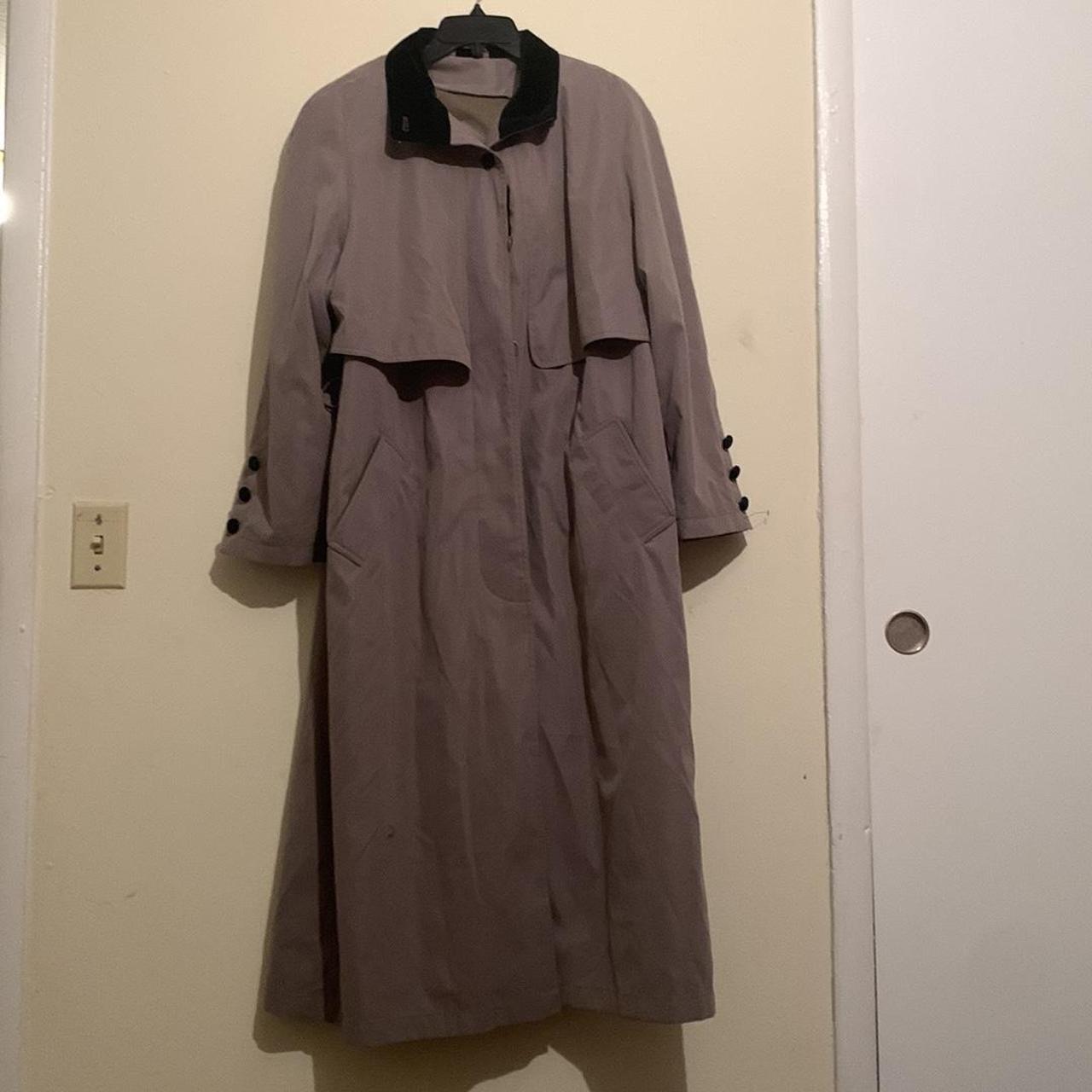 Valerie Stevens trench coat Vintage microfiber... - Depop