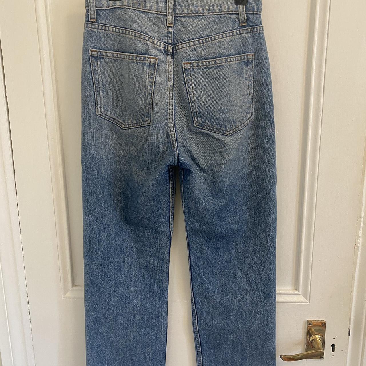 Reformation Women's Blue Jeans | Depop