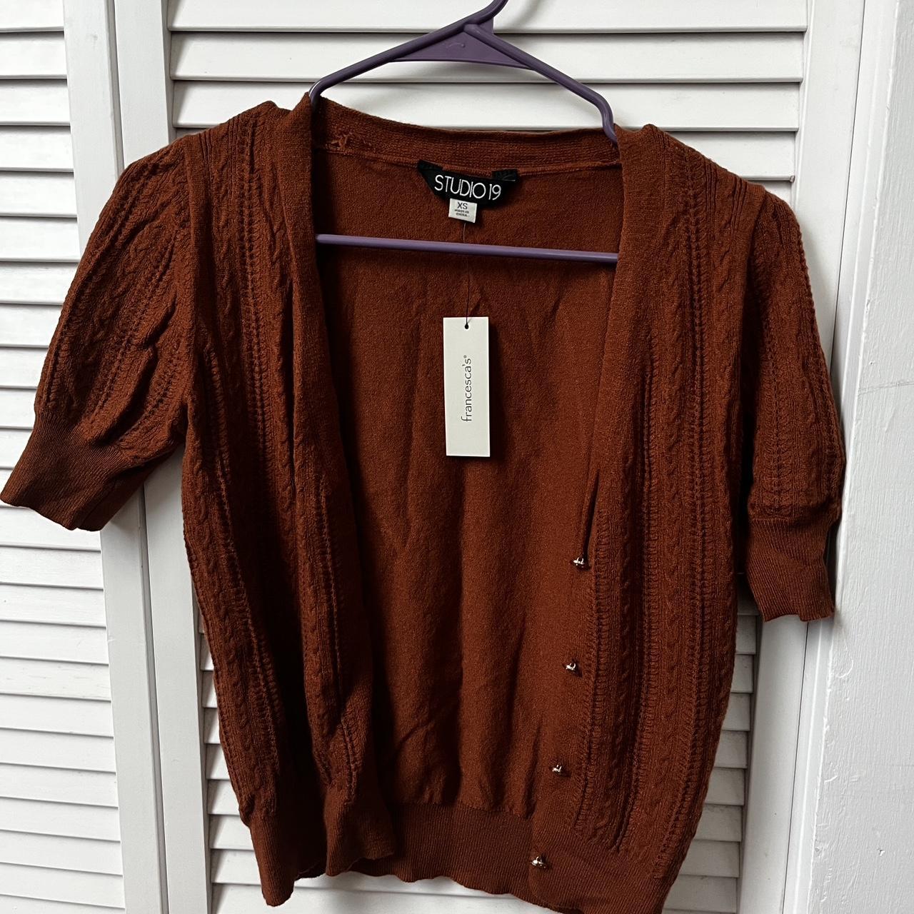 Burgundy on sale short cardigan