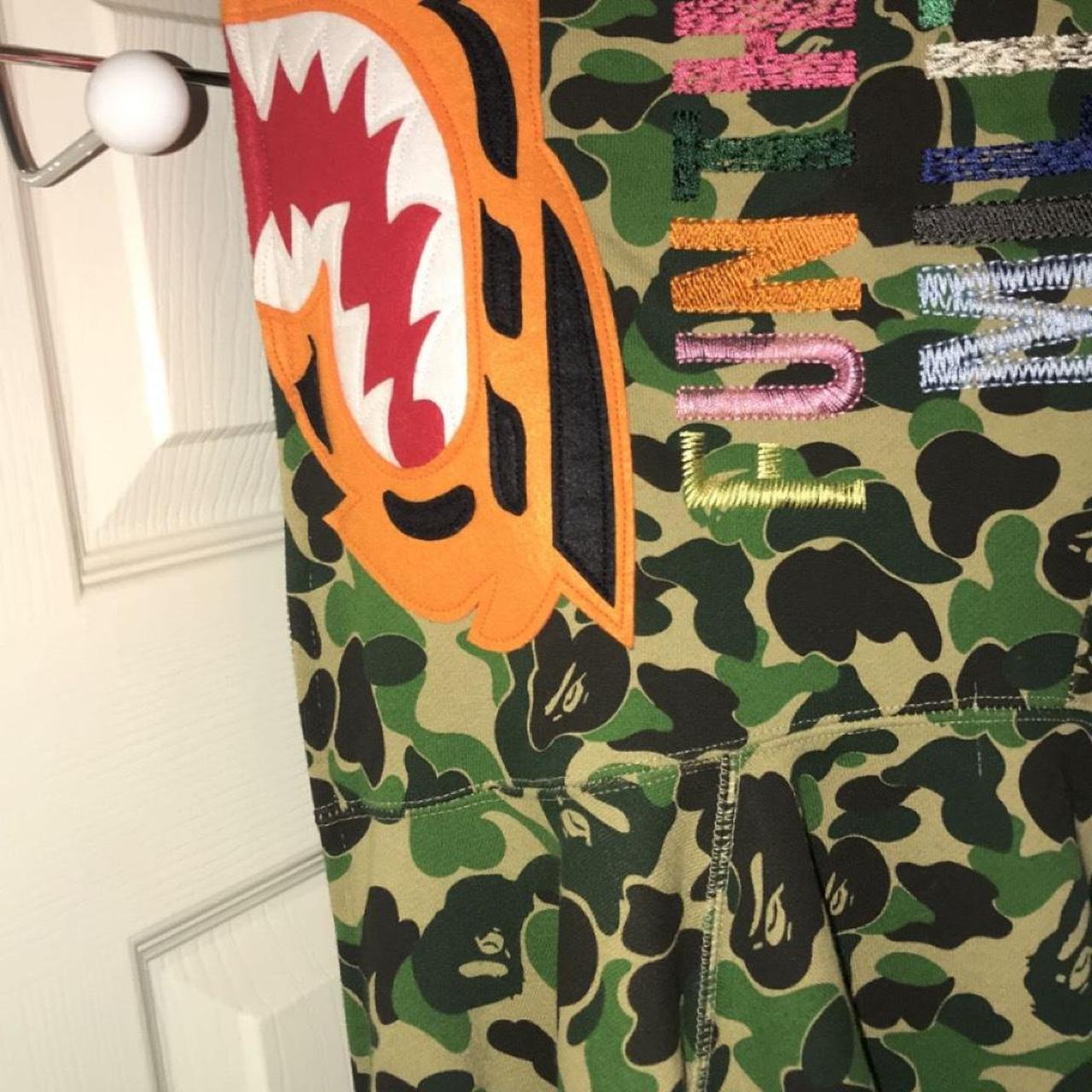 GREEN ABC CAMO BAPE TIGER FULL ZIP FULLY AUTHENTIC... - Depop