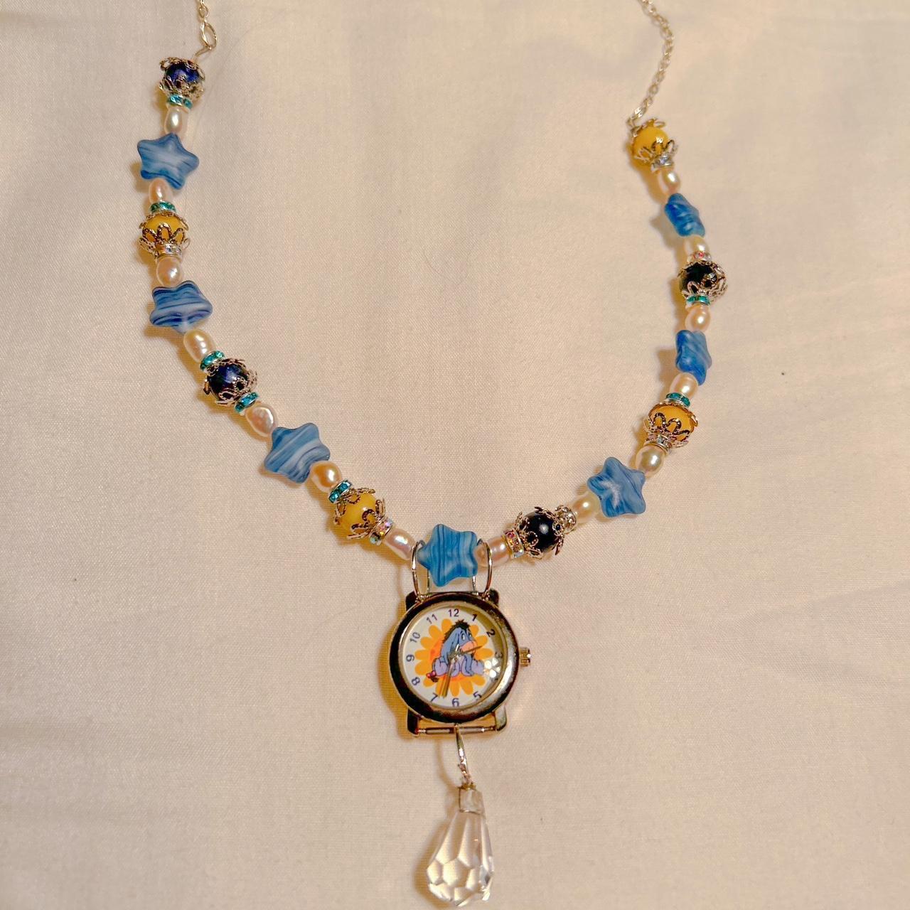 Eeyore watch charm necklace (handmade) NO Depop