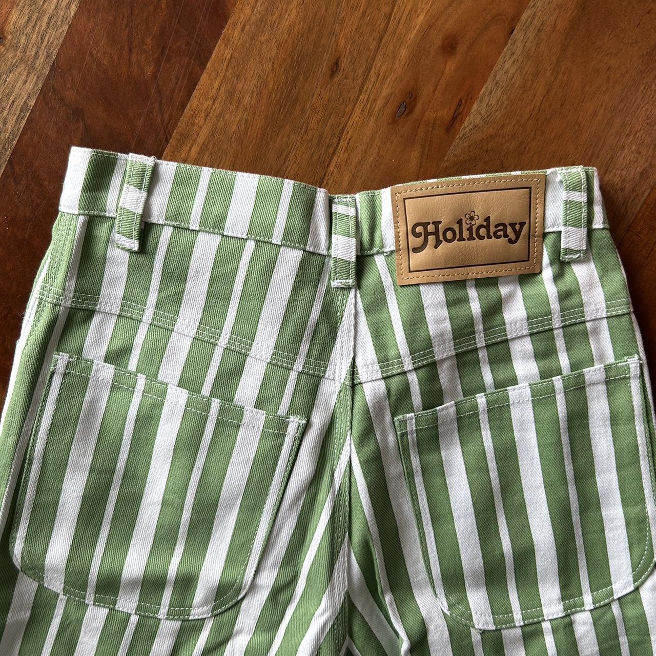 Holiday The Label Women's Green and White Jeans (3)
