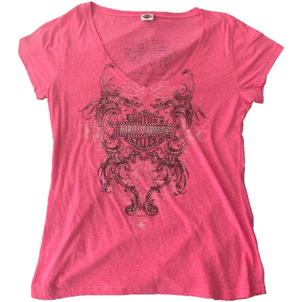 vintage pink harley davidson shirt