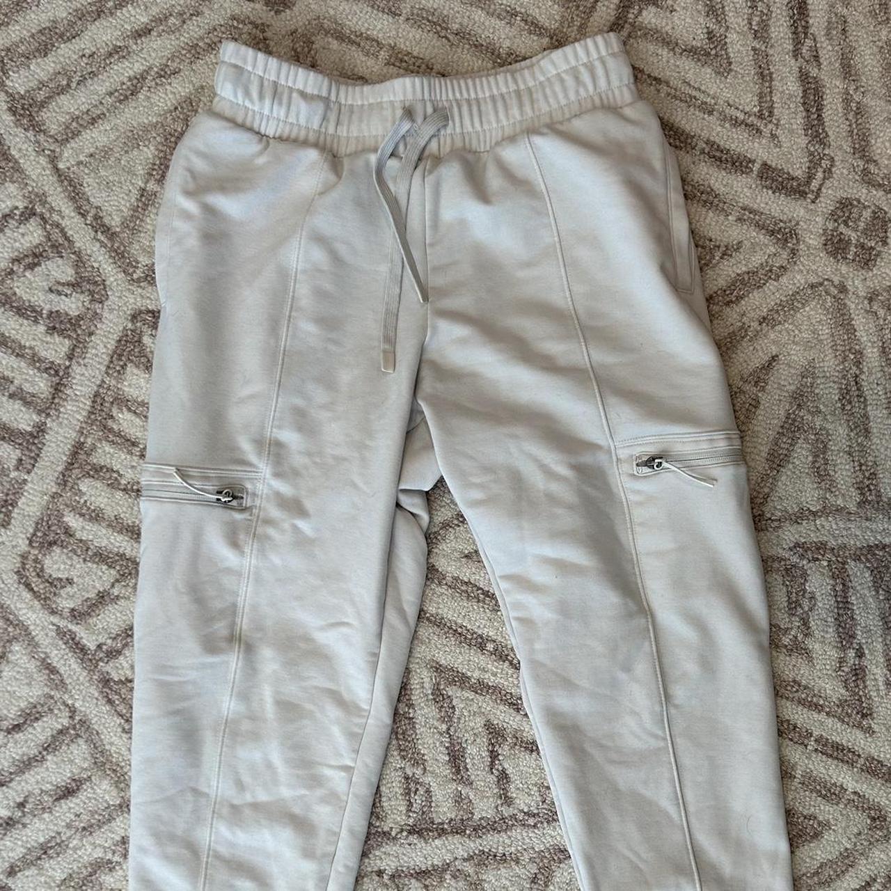 Light cream sweat pants Very comfortable Great... - Depop