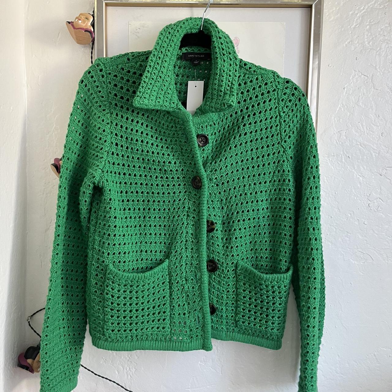 Ann Taylor Crochet Cardigan NWT great weight and... - Depop