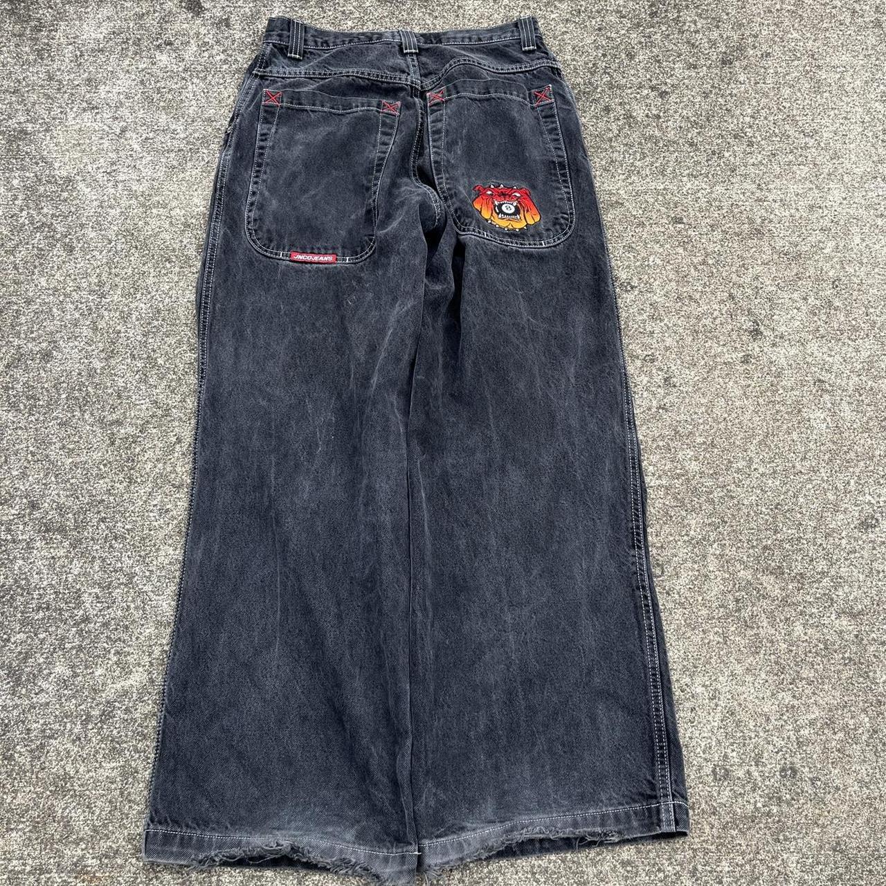 Vintage JNCO Jeans Bull Dog 8 Ball Size 31x32,... - Depop