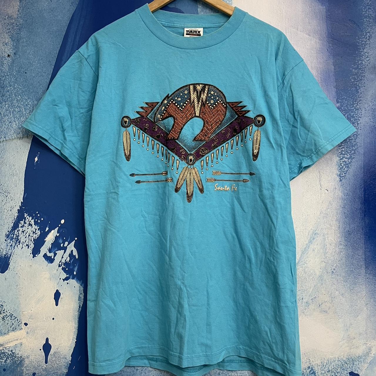 VTG Native American Aztec Santa Fe T-Shirt Mens Size... - Depop