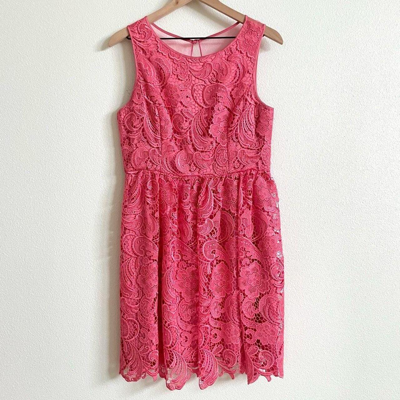 Adrianna Papell Sleeveless Coral Paisley Lace Fit Depop