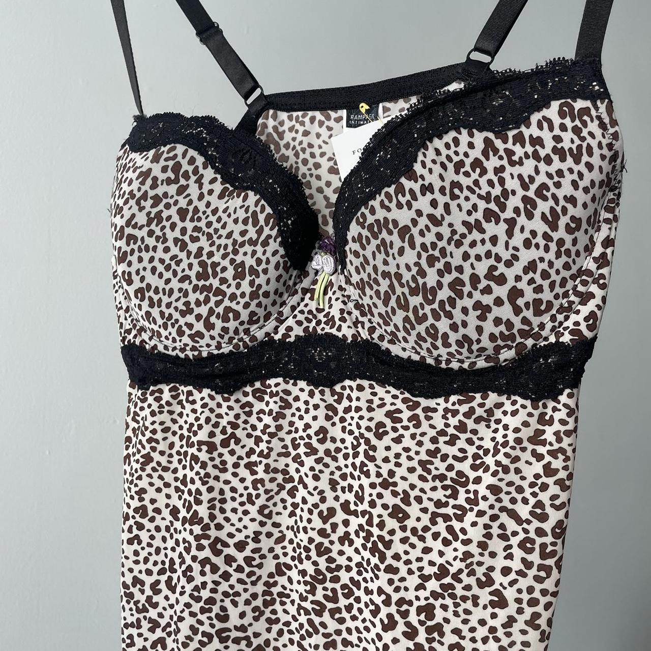 Rampage leopard print lingerie dress with cups Depop