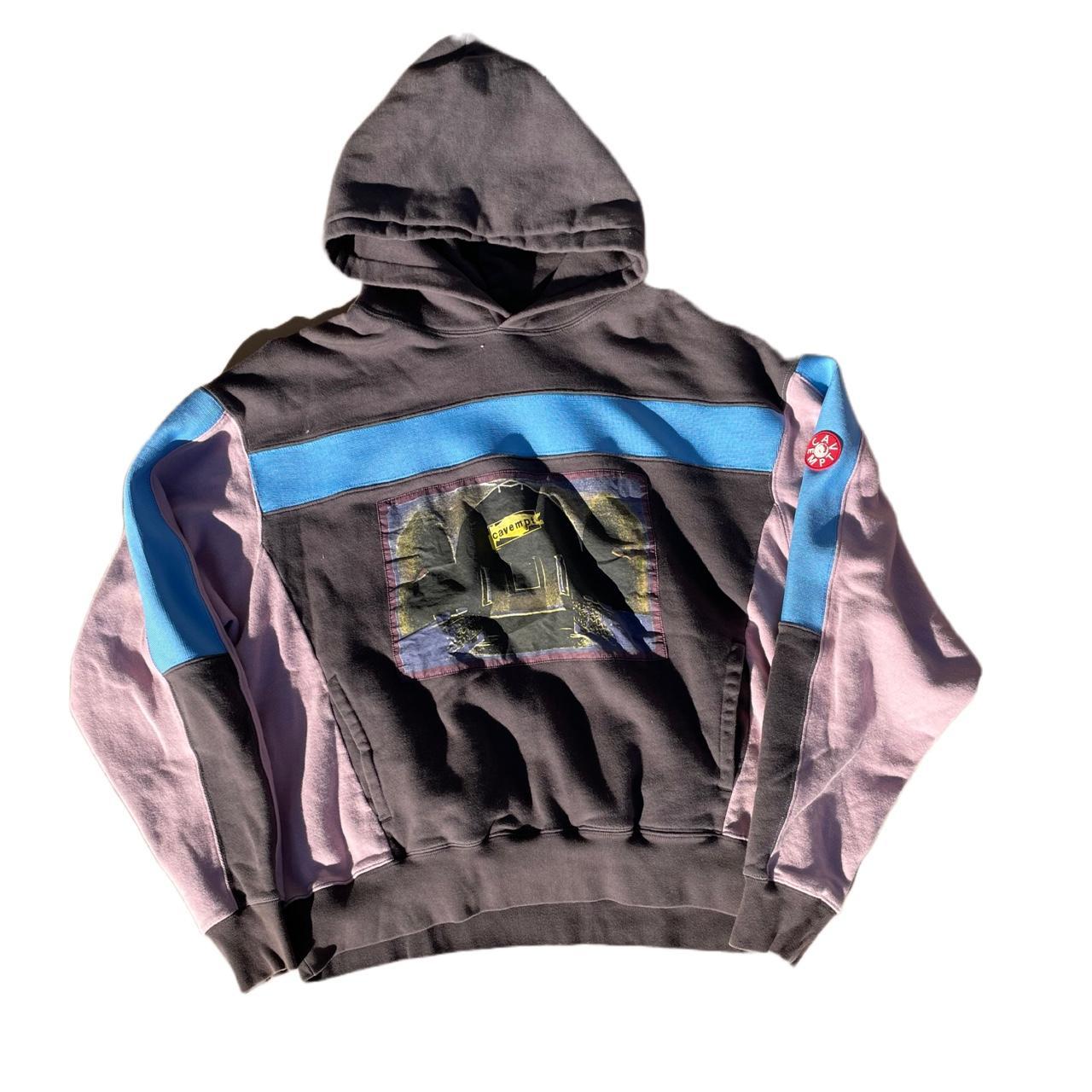 Cav Empt CE Blue Rib heavyweight hoodie designer