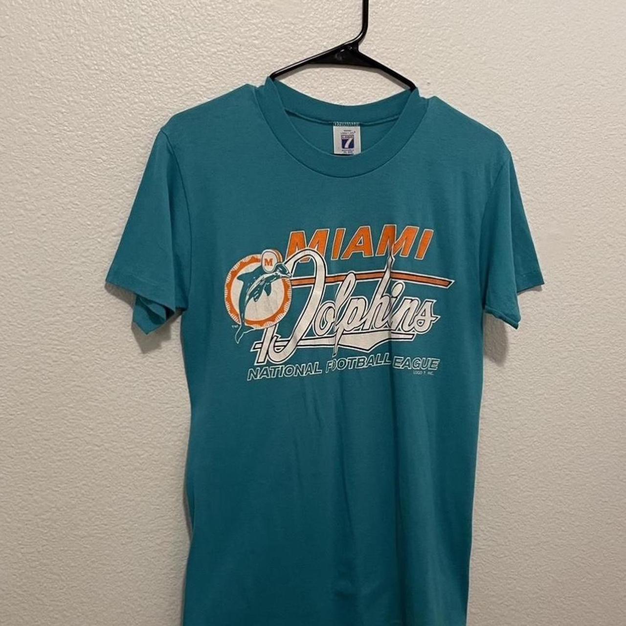 1995 Vintage Miami Dolphins Graphic Tee - Tag Size: - Depop