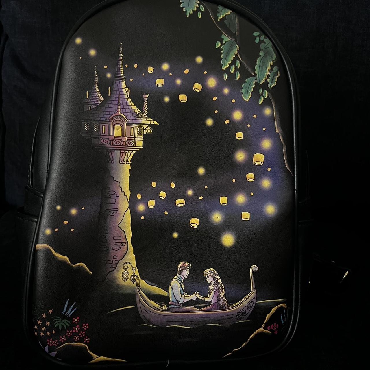 Disney Loungefly Tangled Tower backpack and card - Depop