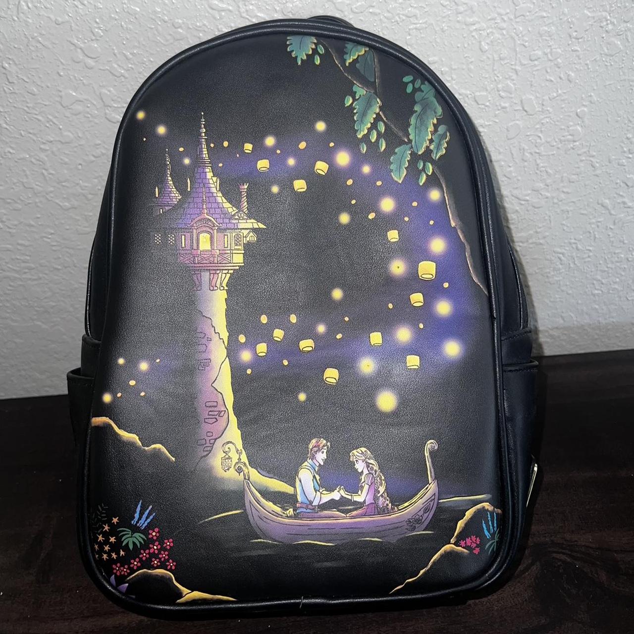 Disney Loungefly Tangled Tower backpack and card - Depop