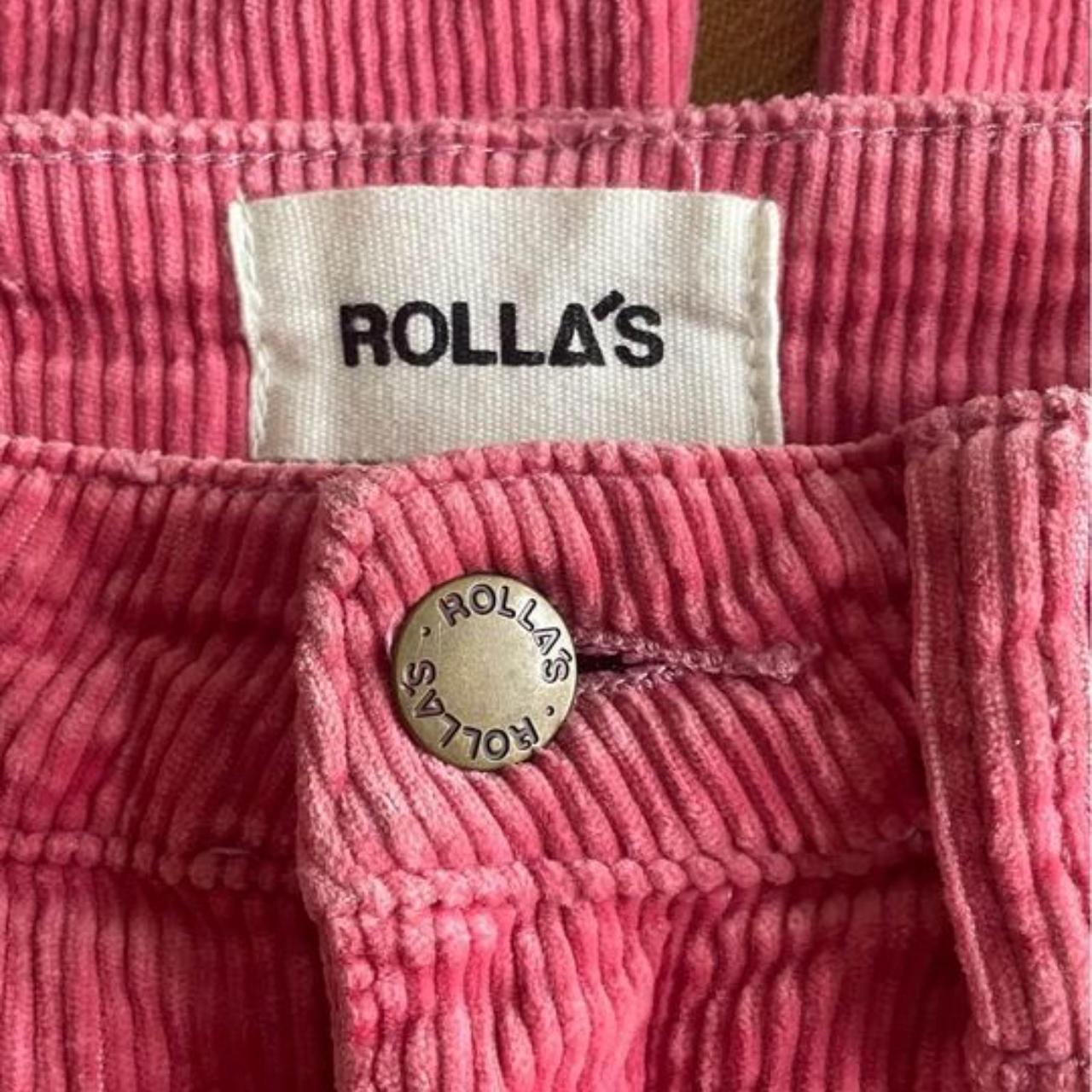 Rolla's Pink Cord Flare Jeans Depop