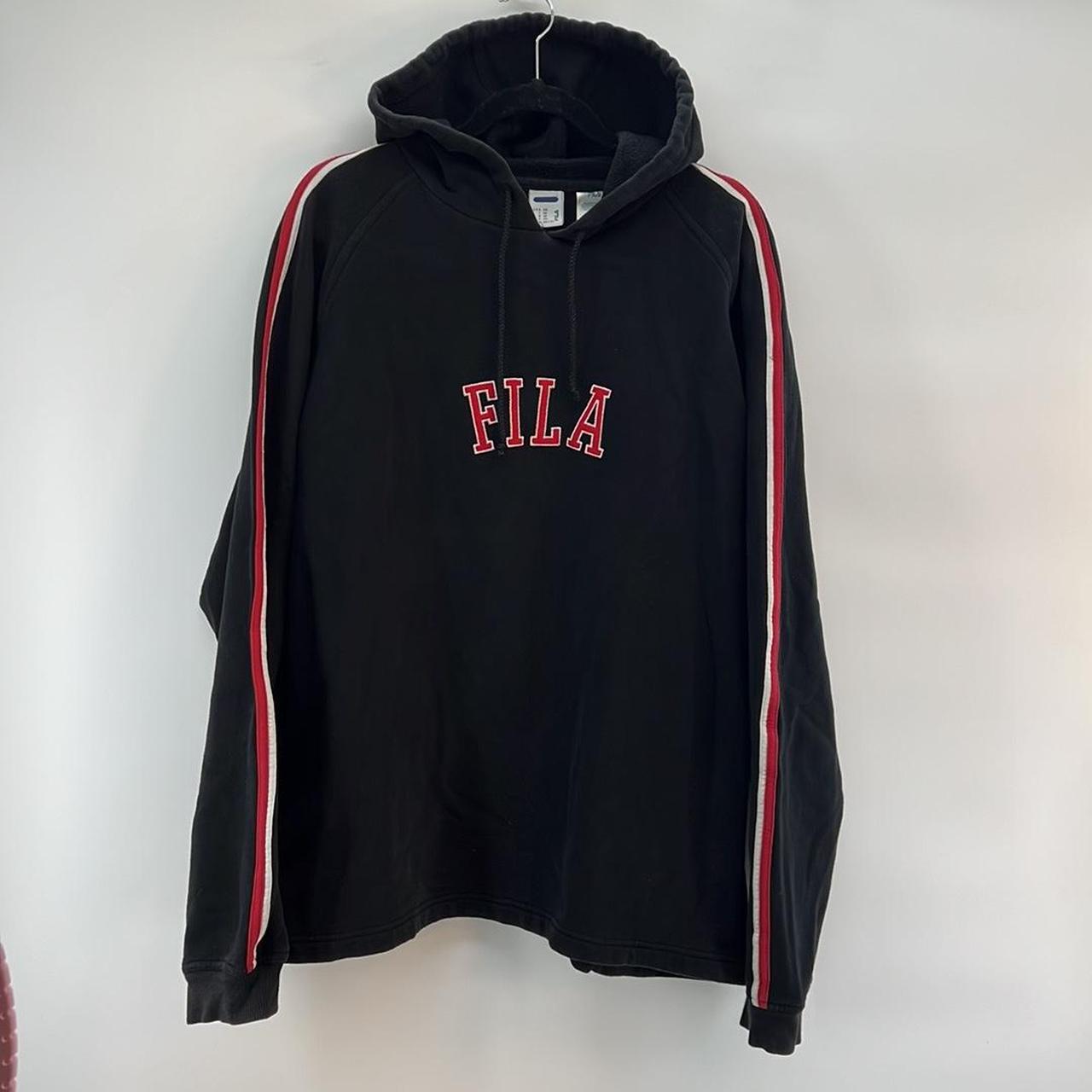 Fila hoodie red outlet white black