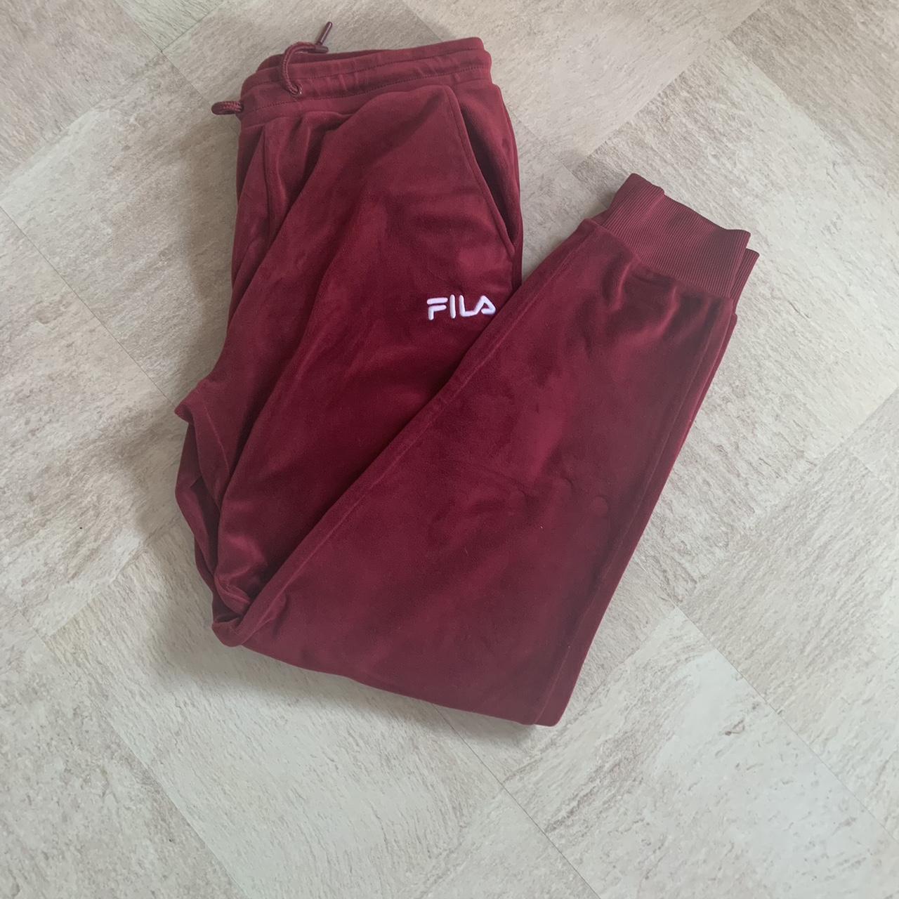 Fila velour joggers hotsell