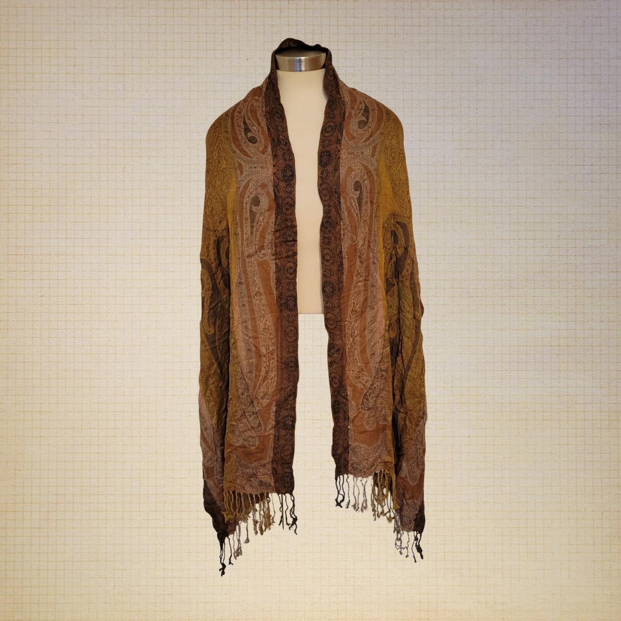 Source Unknown Women's Scarf - Brown/Multi – Pais… - image 1
