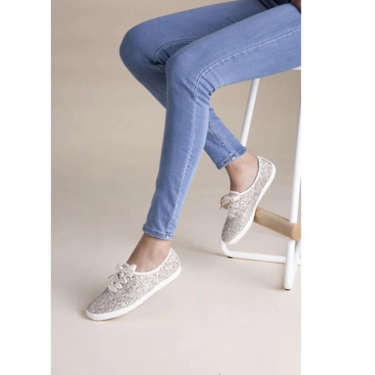 Kate spade clearance white sparkle sneakers