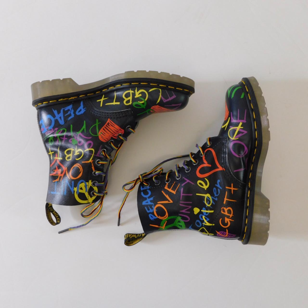 DR. MARTENS Pascal Pride 2 Peace Love LGBT Script. Depop