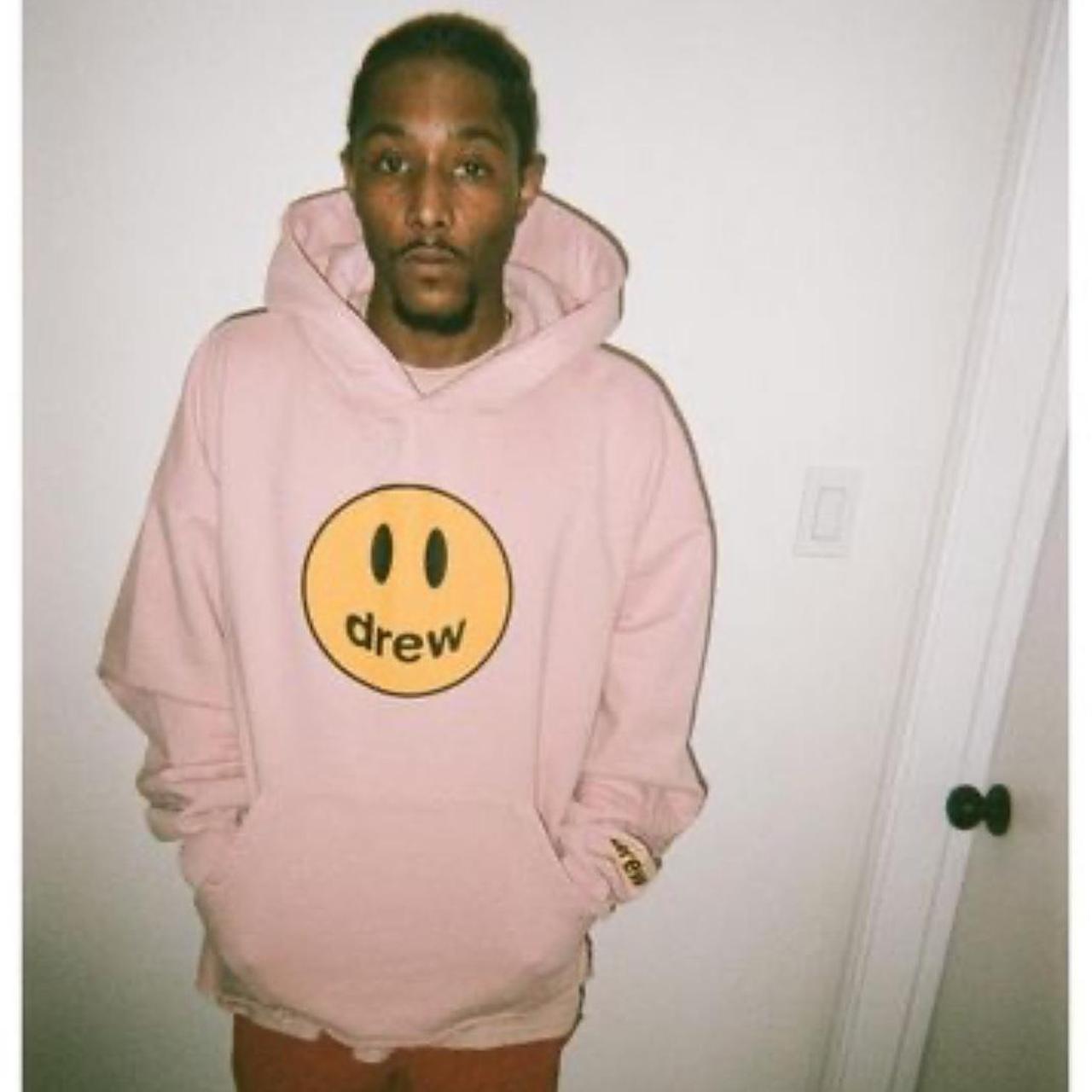 Pink drew house hoodie size medium worn once Depop