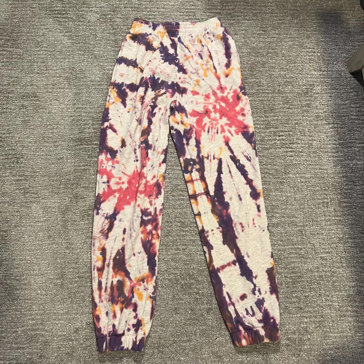 Adika XS Never worn with tag tie dye sweatpants From Depop