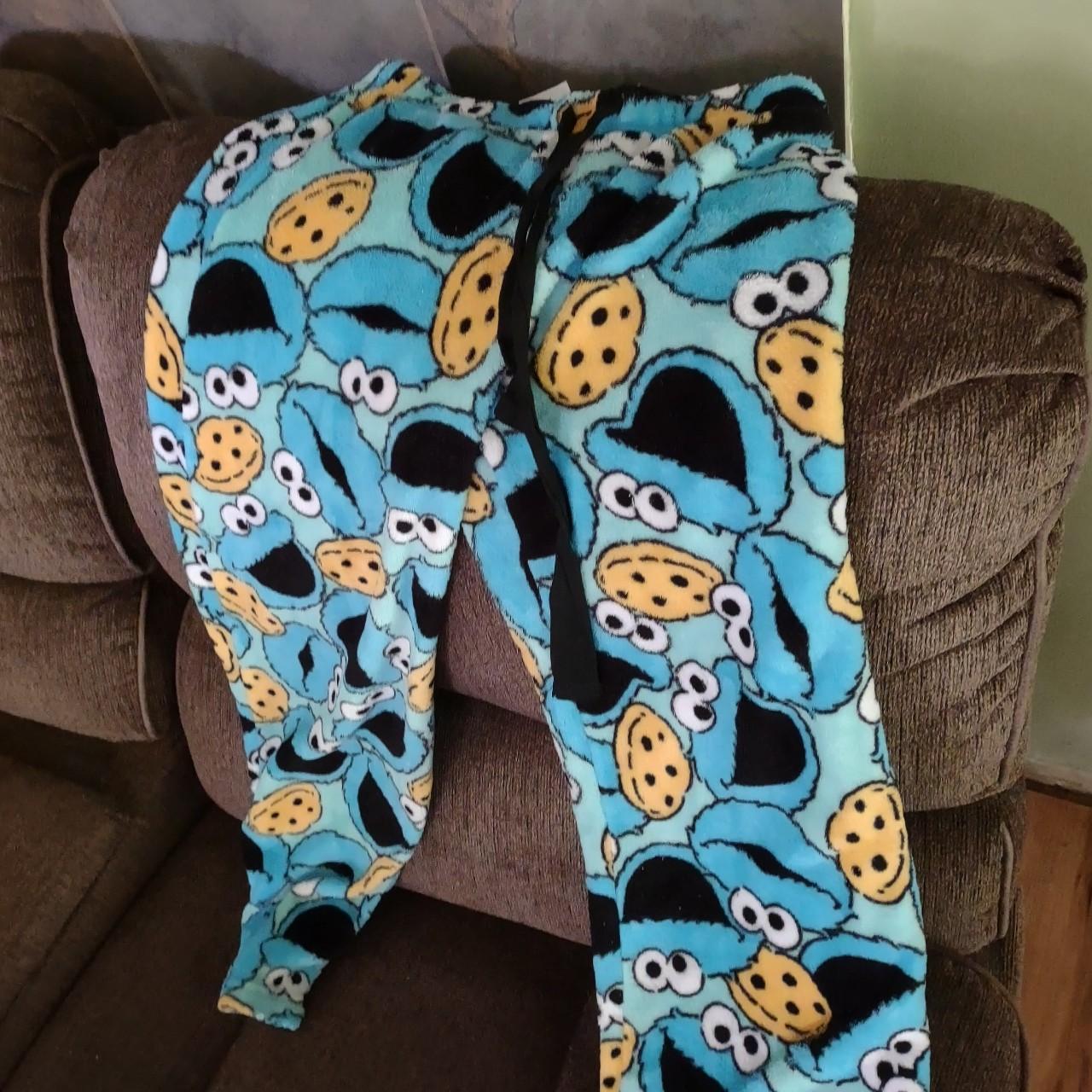 Adorable cookie monster pajama pants super soft.... Depop