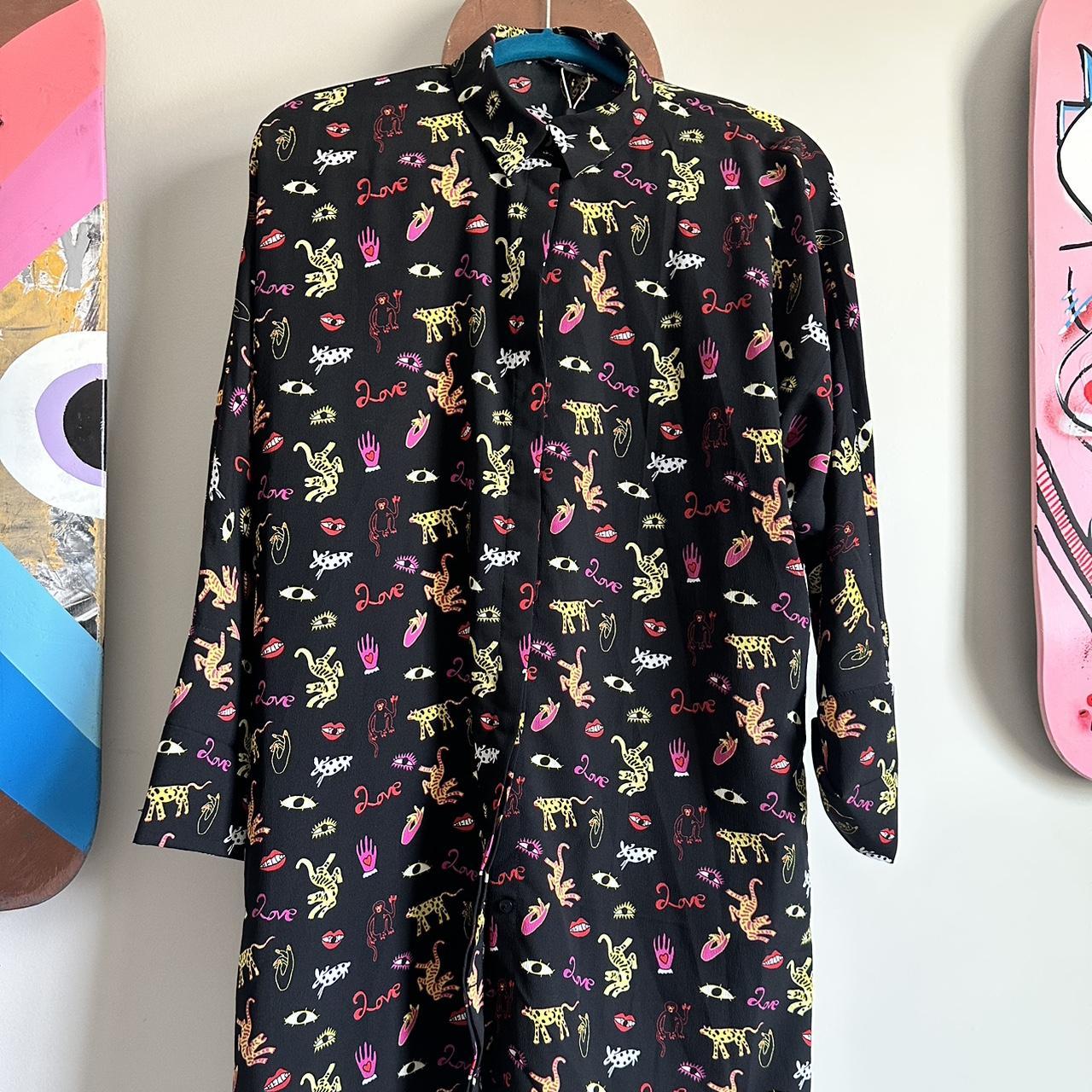 Monki Shirt Dress with fun print and pockets