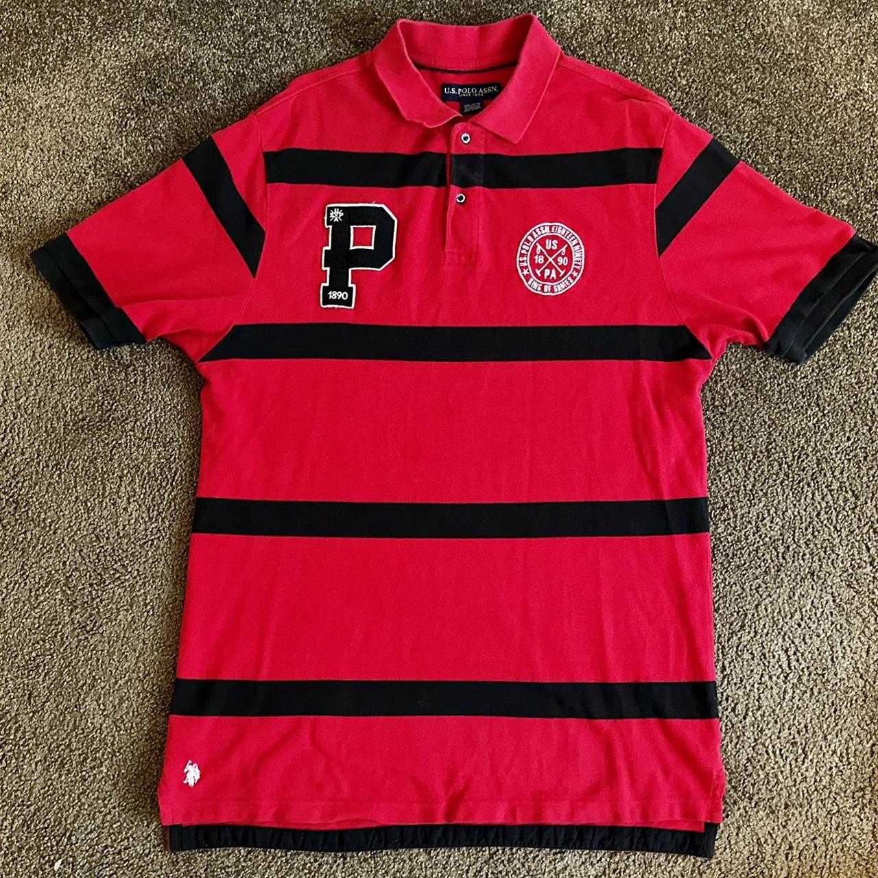Short Sleeve Striped Polo Shirt U.S. Polo Asan - Depop