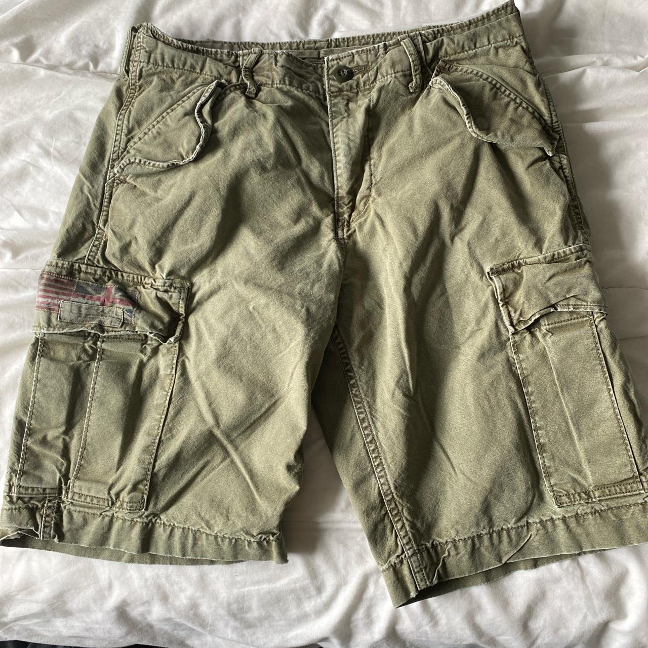 Polo Ralph Lauren Men's Khaki and Green Shorts | Depop