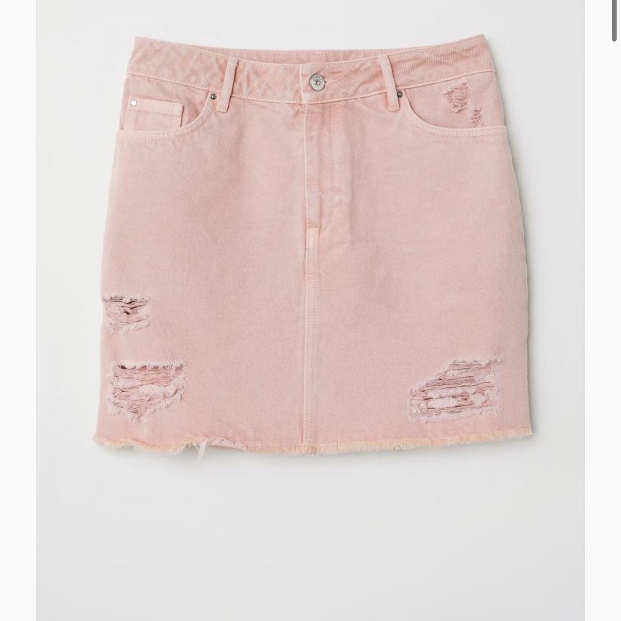 Pink denim hotsell skirt h&m