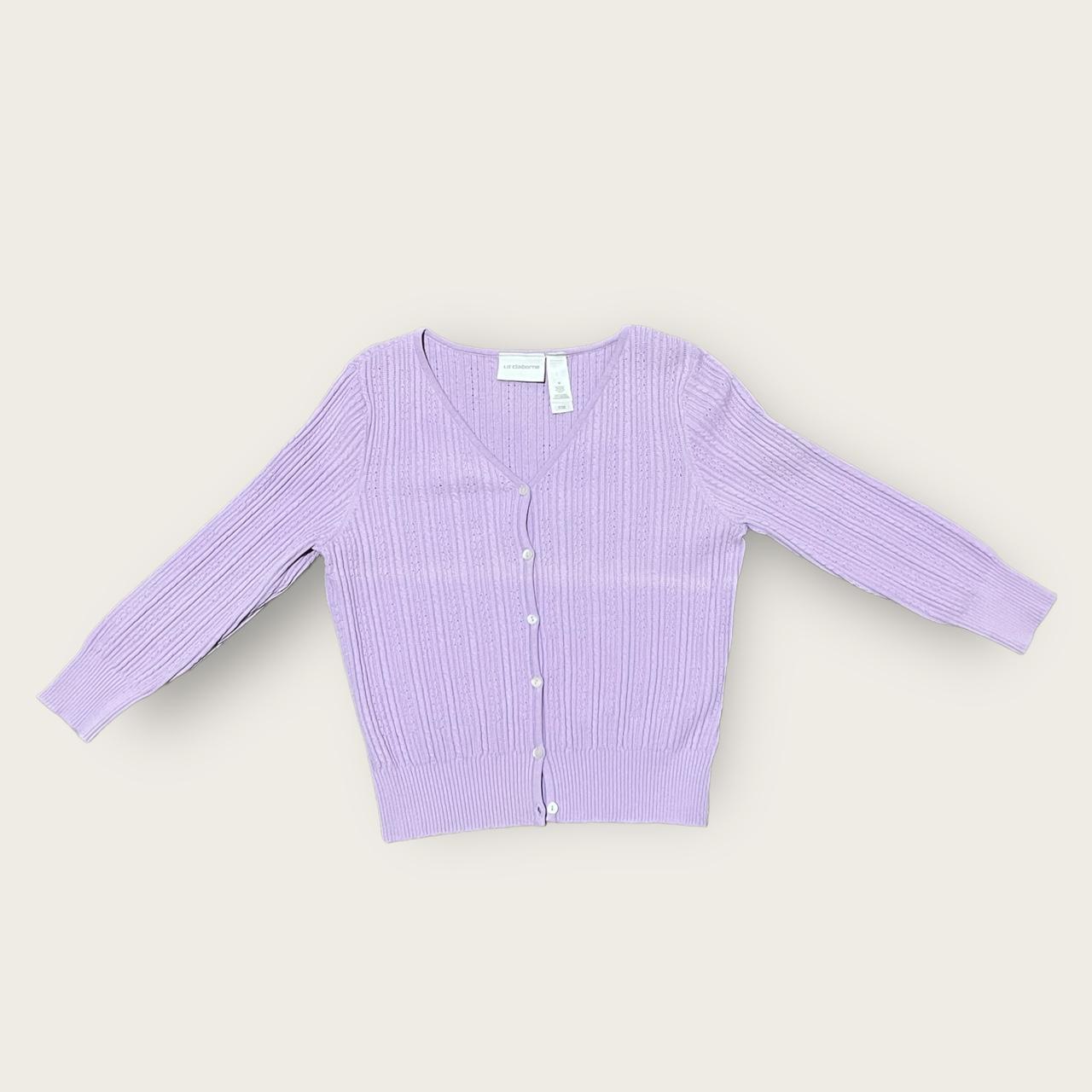 Coquette cropped lilac knit cardigan by Anne