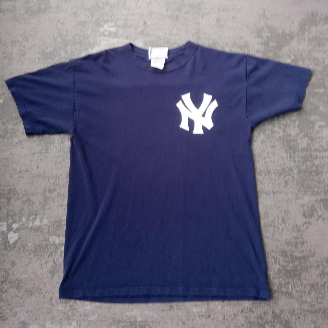 Vintage 00s Navy Majestic New York Yankees T-Shirt - Medium Cotton