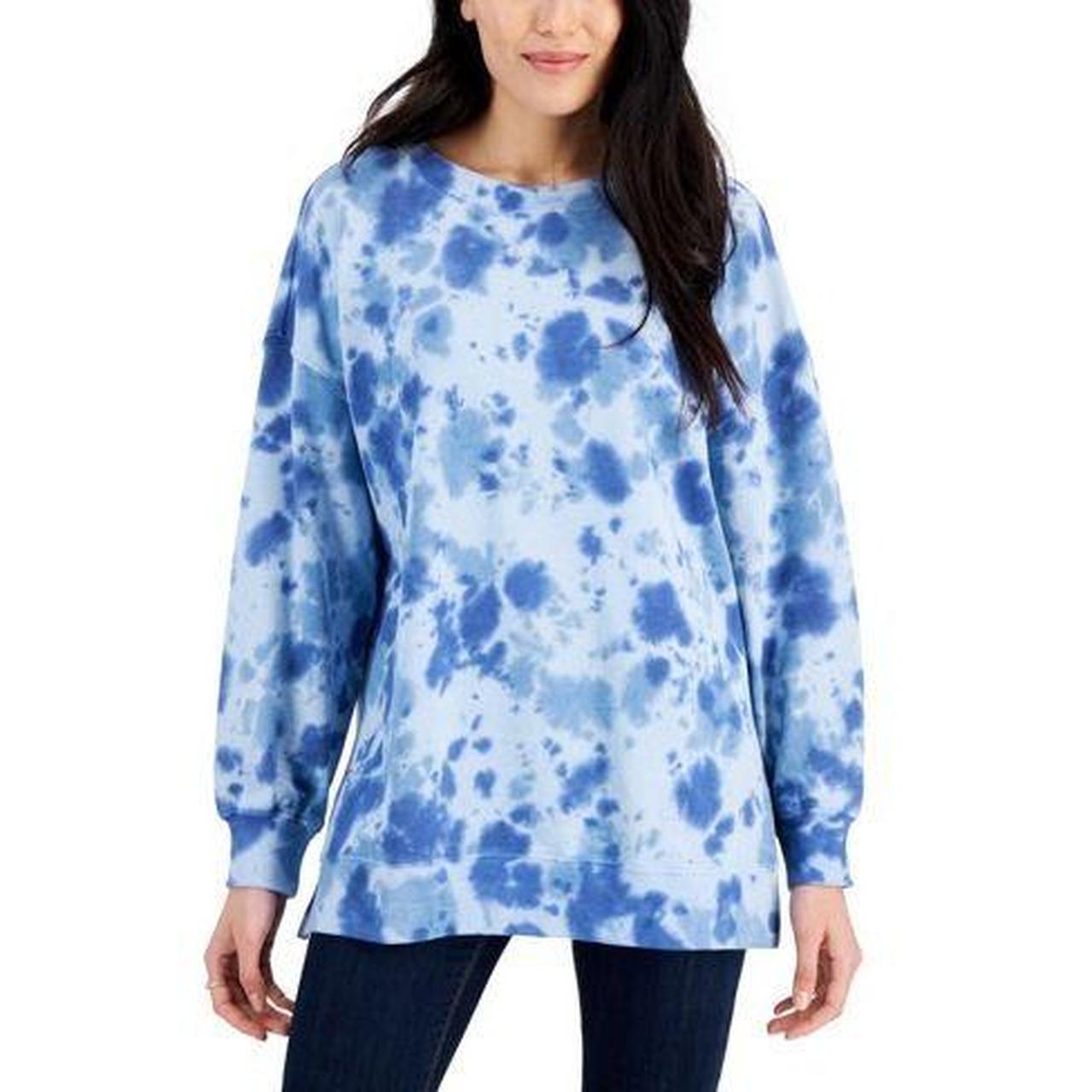 Plus size tie online dye jumper