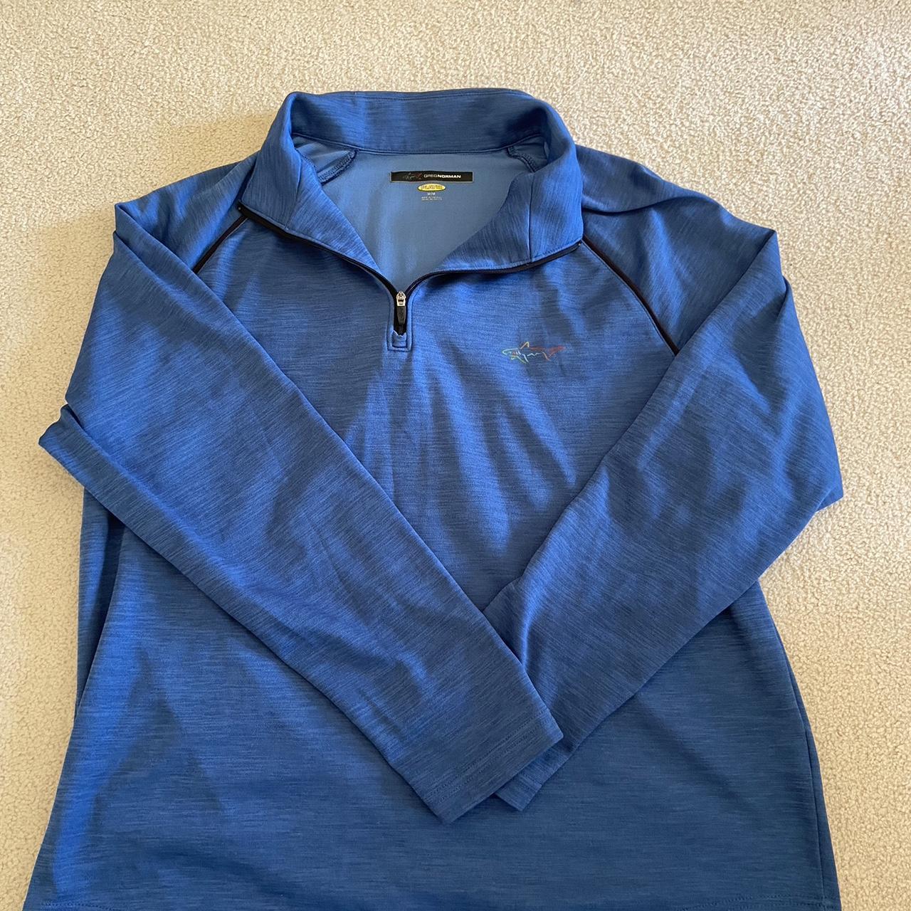 Greg Norman Blue Quarter Zip Medium In good... - Depop