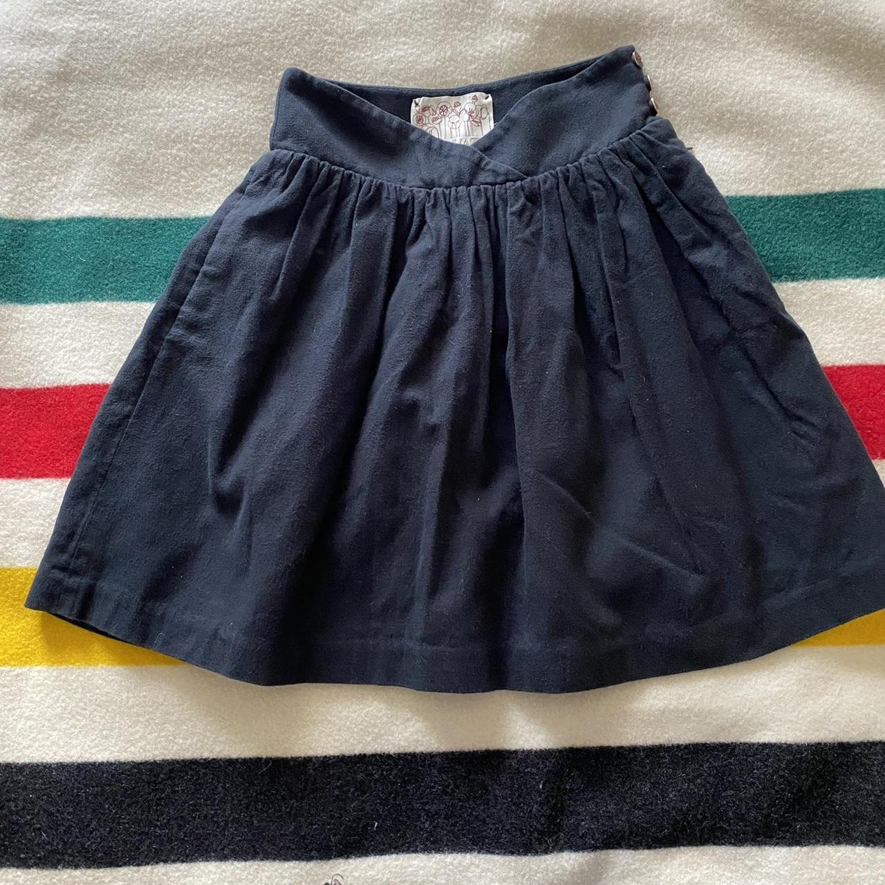 Vintage Mini skirt. Navy blue💙 with pockets!Size S... - Depop