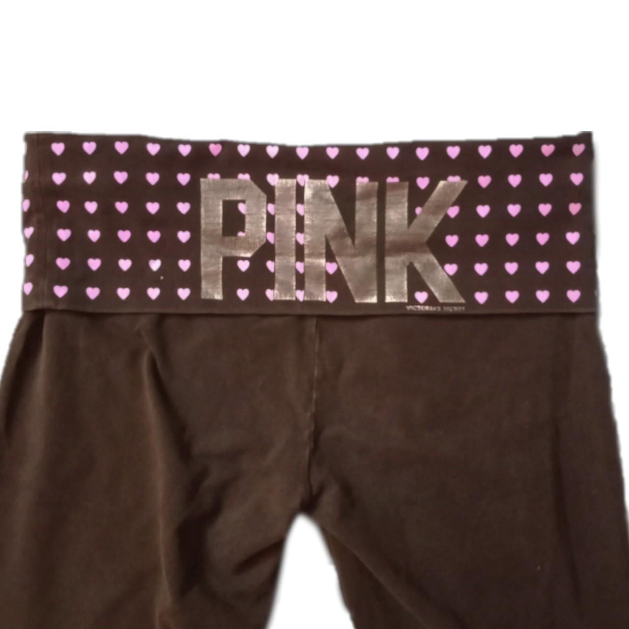 Victoria secret pink logo print leggings size medium