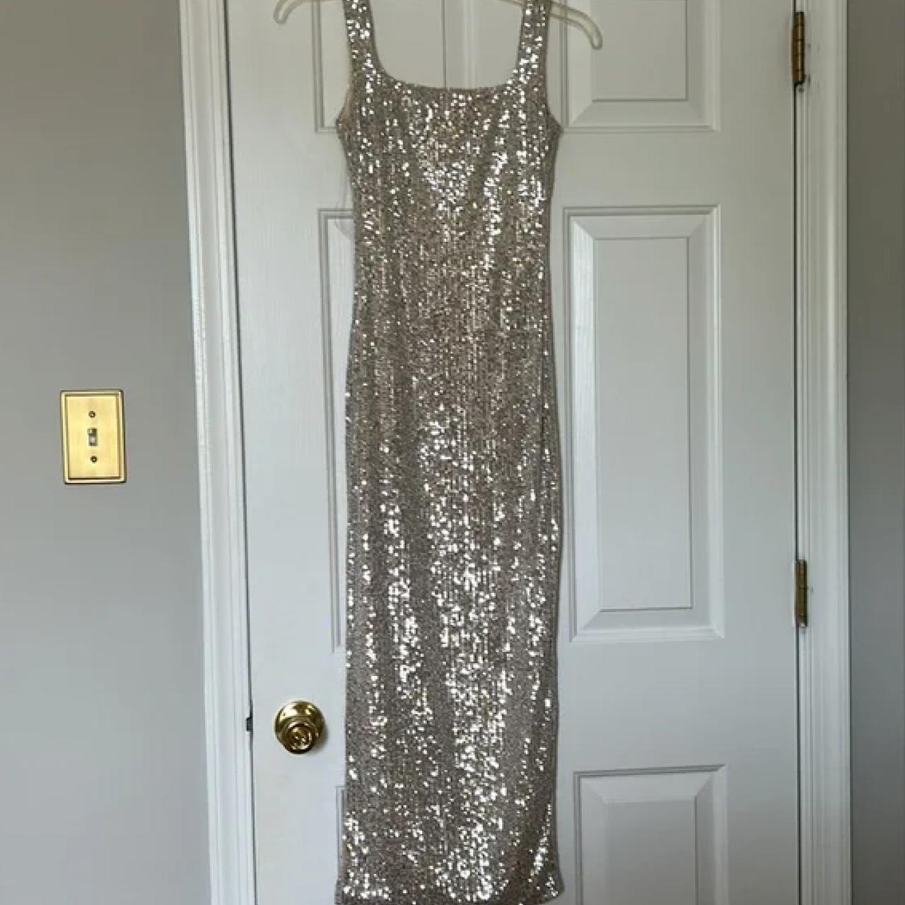 Meshki Sequin Midi Dress - Depop