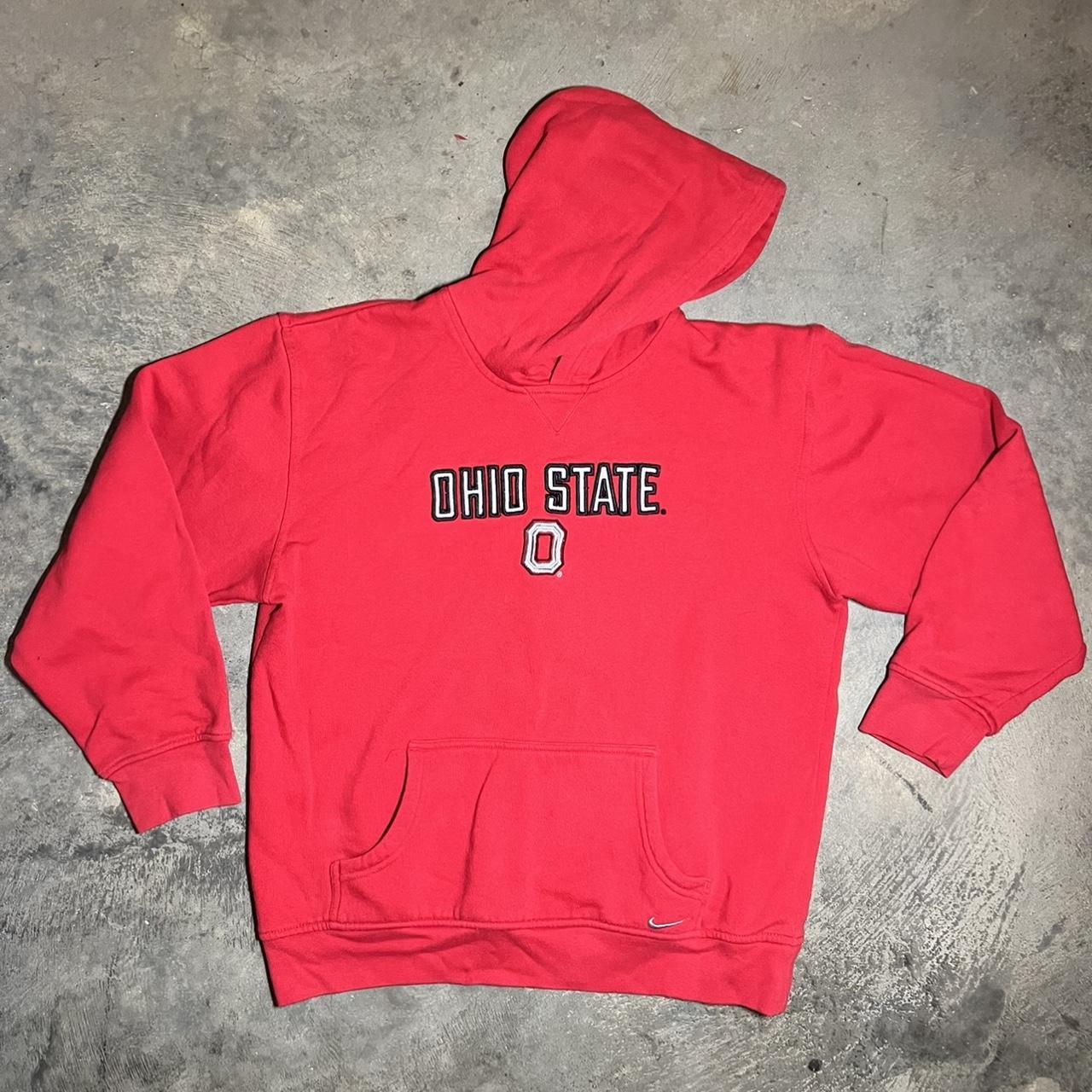 Ohio state Nike hoodie spellout - marked large... - Depop