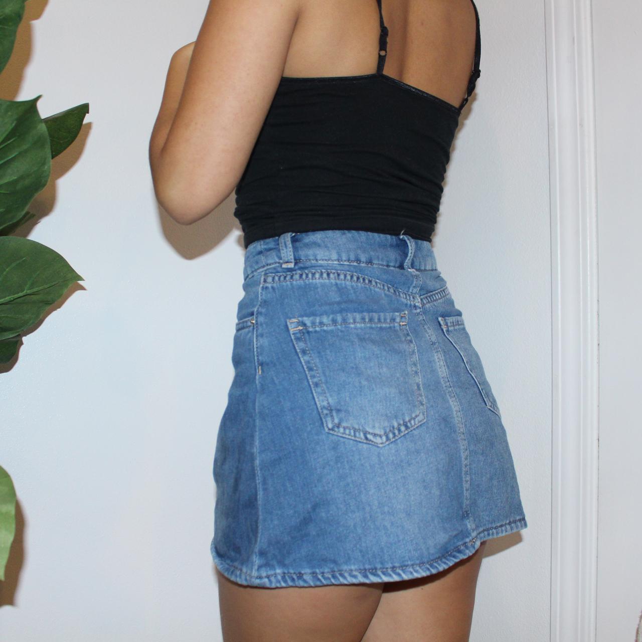 Cute high 2024 waisted jean skirt