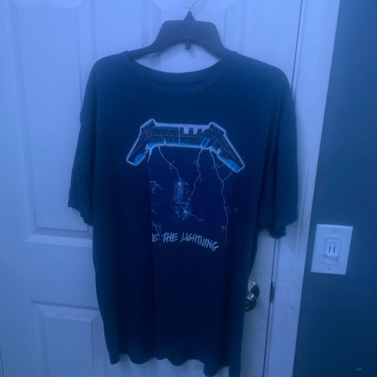 Blue Metallica shirt - Depop